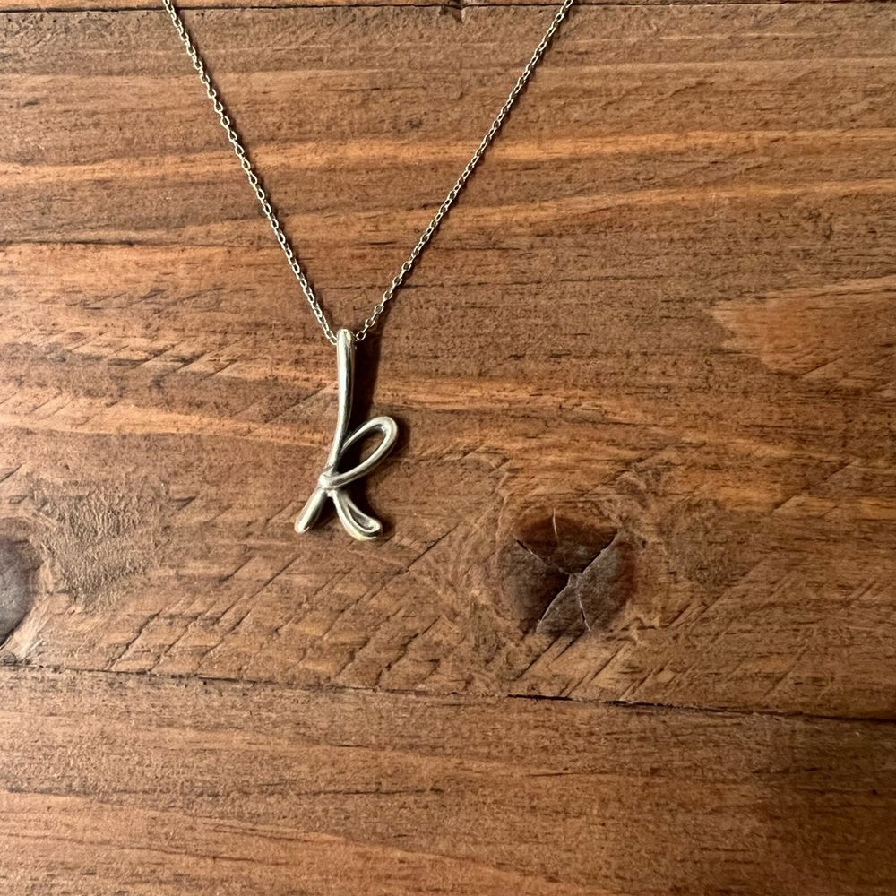 Elsa Peretti Tiffany Alphabet Letter K pendant